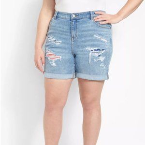 LB SIGNATURE FIT DENIM BOYFRIEND MIDI American